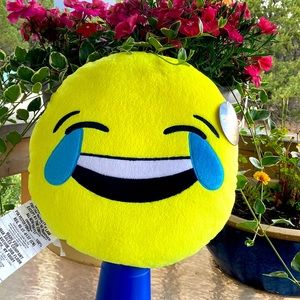 Emoji Expressions Laughing So Hard 😂 Tears Falling LOL Plush Pillow 13” New!